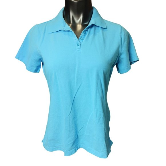 Karen Scott Tops - KS | Karen Scott Women's Light Blue Polo T-shirt Medium
